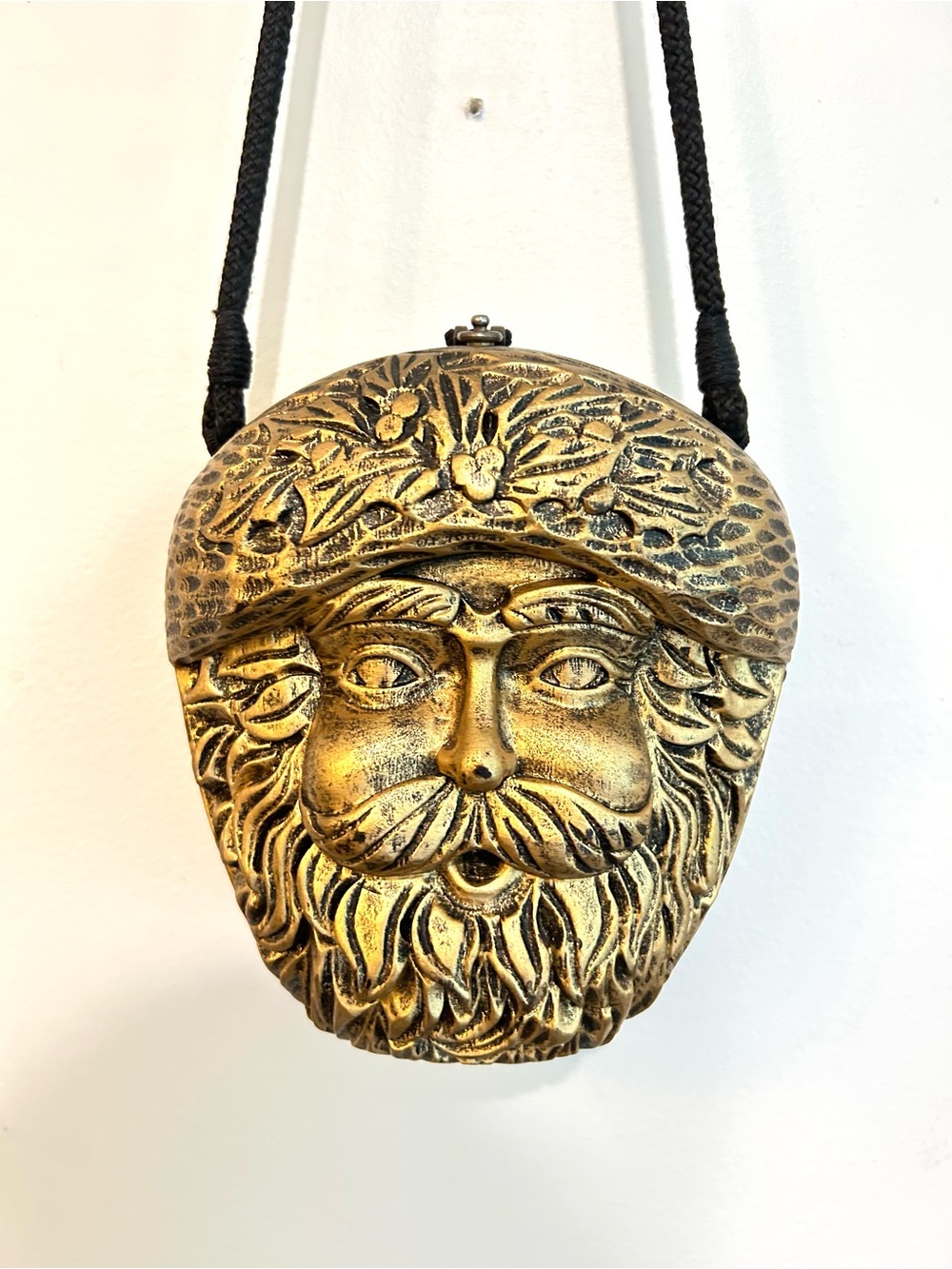 Timmy Woods Antique-Style Gold Face Pendant Crossbody